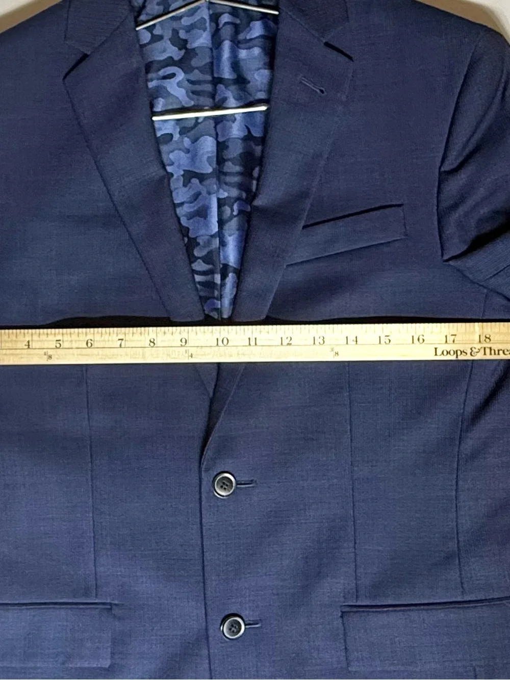 JOE Joseph Abboud Navy Super 120s Wool Slim Fit Suit 38R 32W